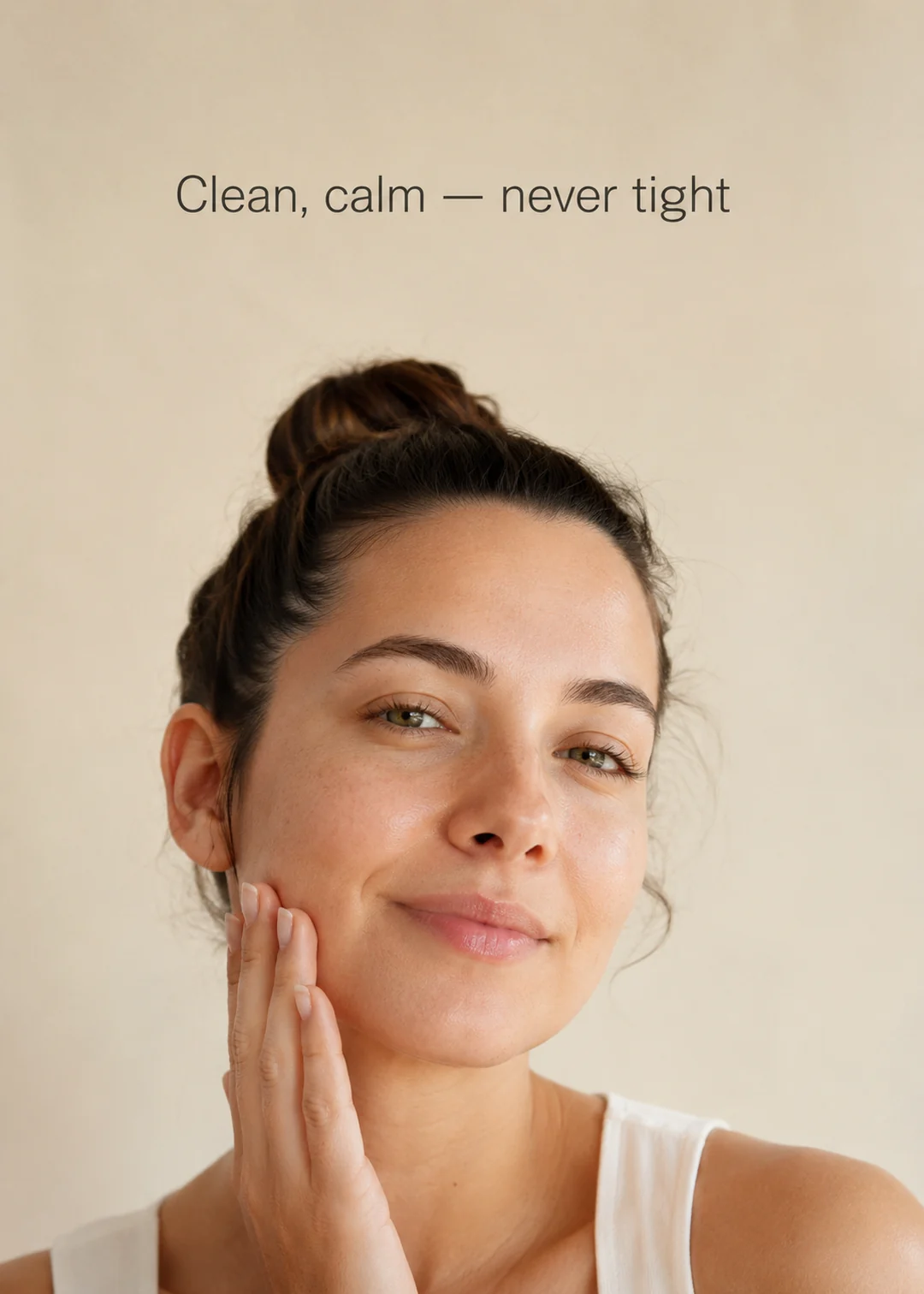 Clean, comfortable skin after melting off makeup — never tight or stripped