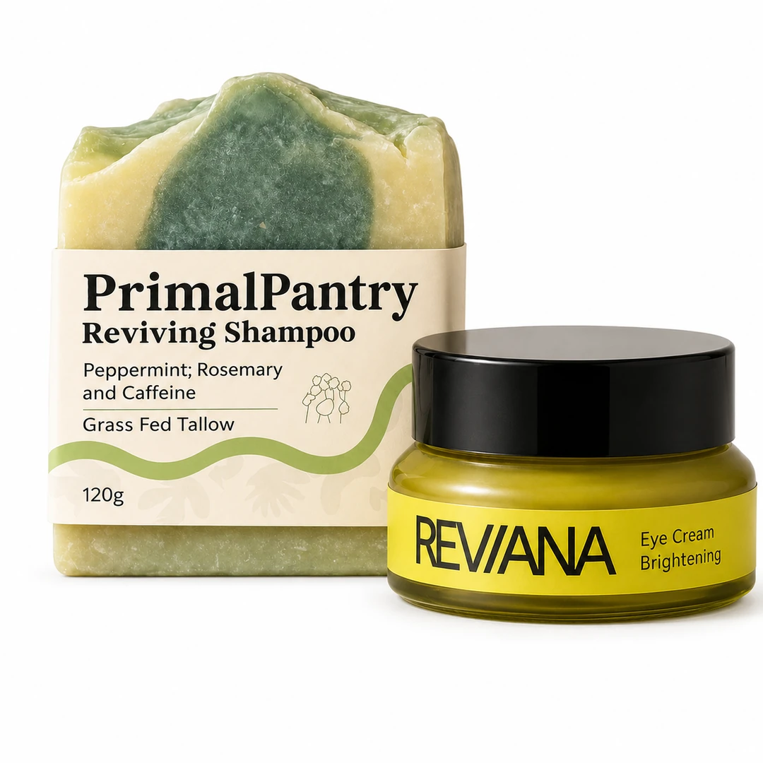 Big Tallow Energy Bundle — Reviana Eye Cream 15ml + Reviving Tallow Shampoo Bar 120g