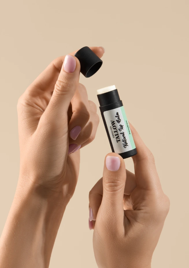 Beef tallow lipbalm