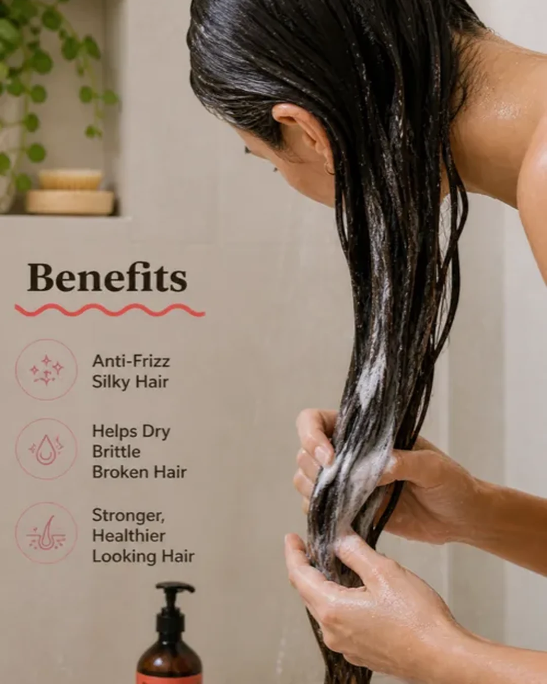 Washing hair with tallow conditioner
